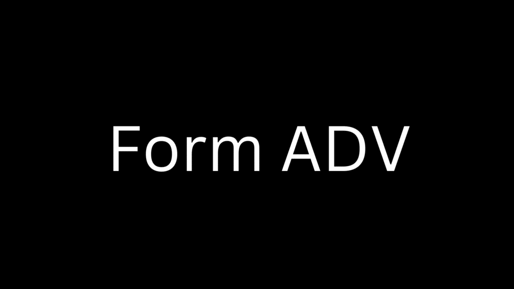 Form ADV